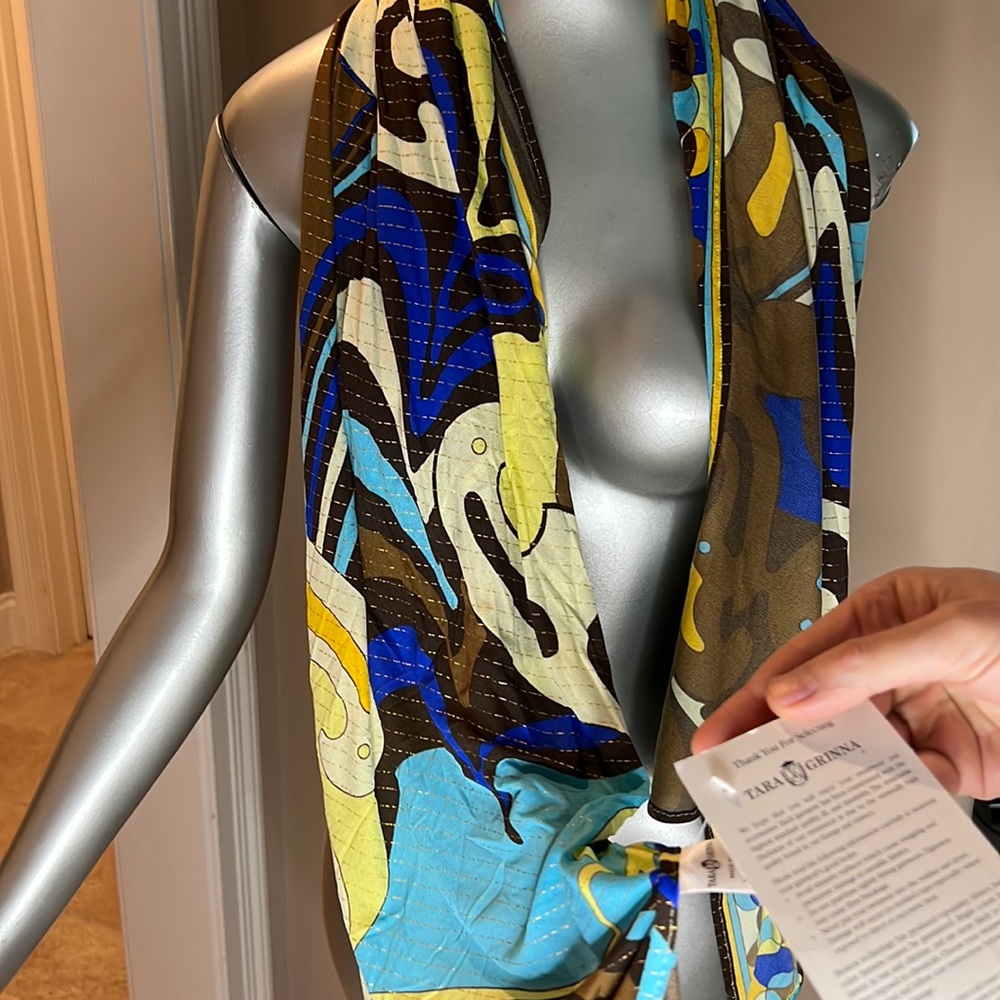 Tara Grinna multi-colored scarf